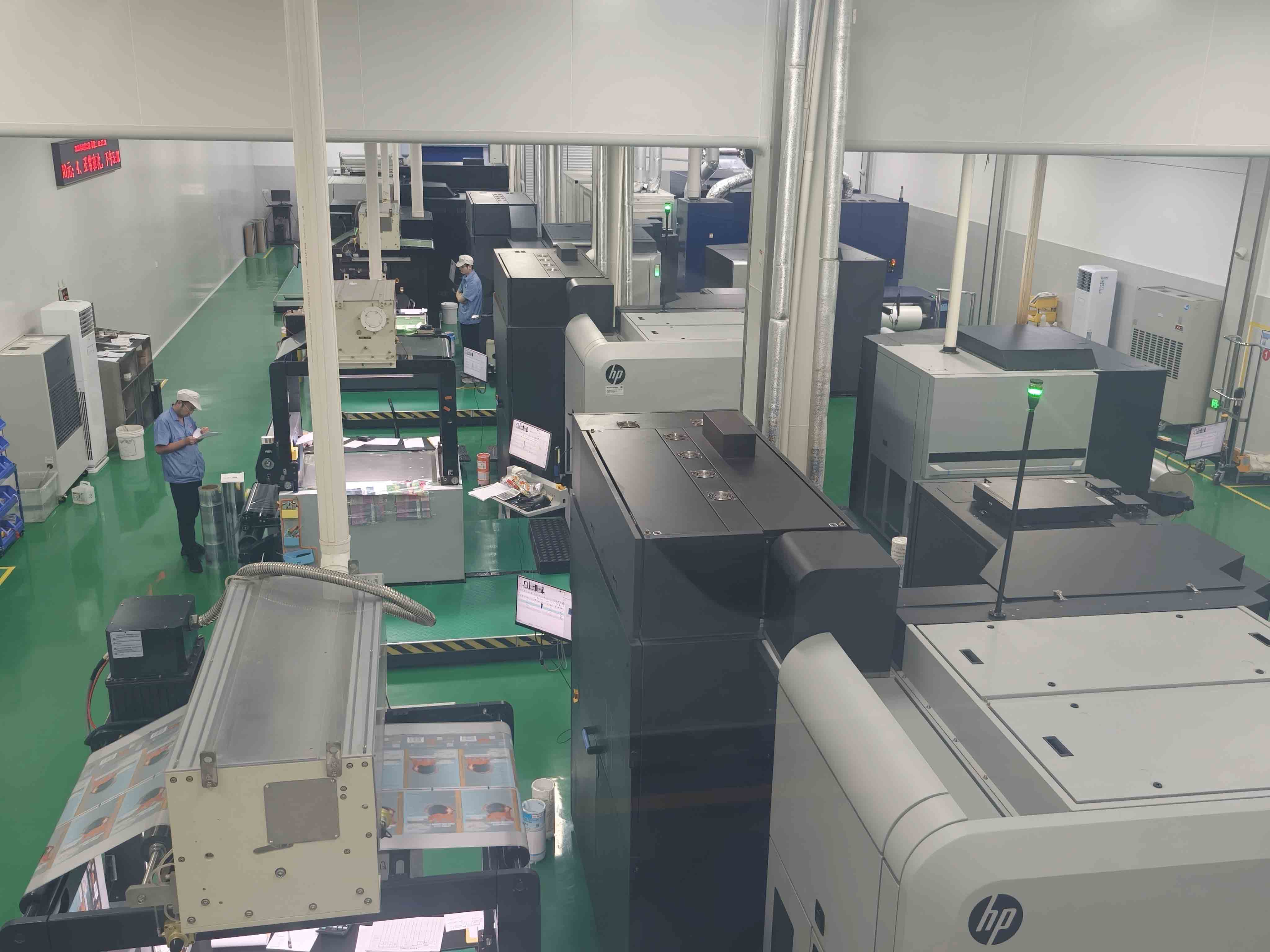 HP Indigo 25K digital press in a flexible packaging factory.