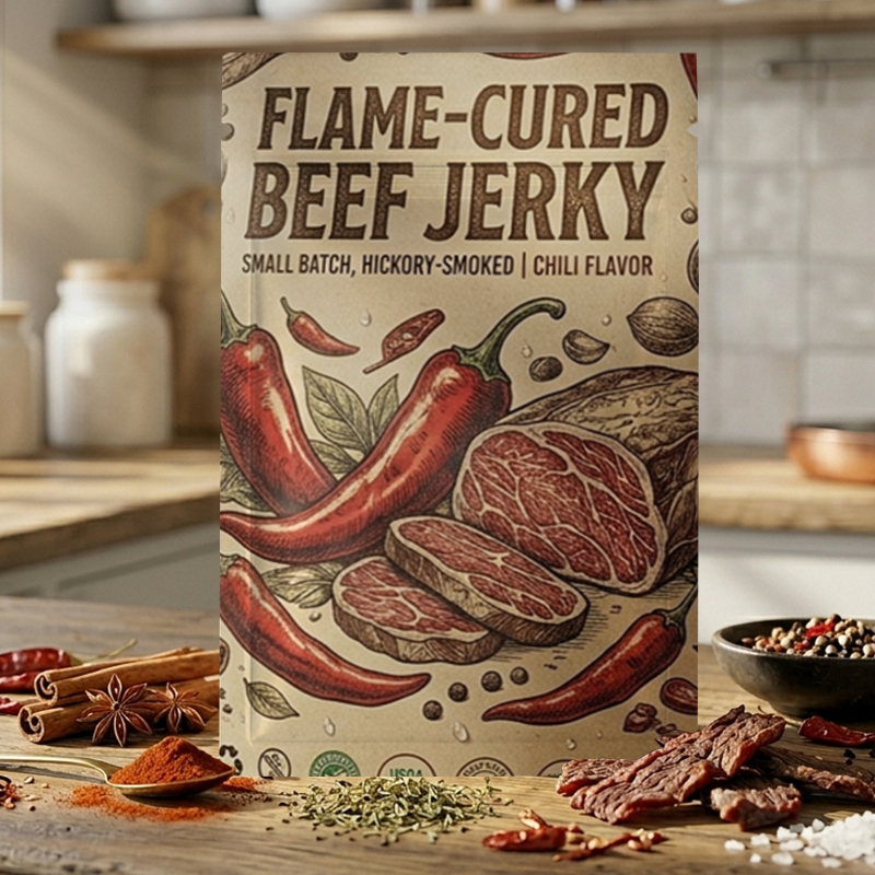 3-Side Seal Beef Jerky Bag