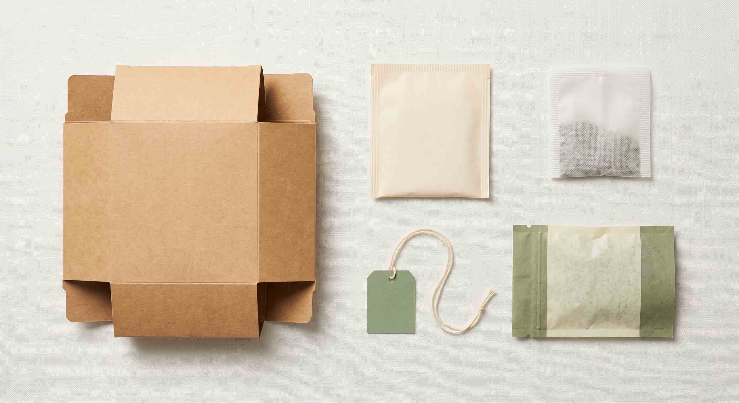 Illustrative order-planning reference showing separate tea packaging components.