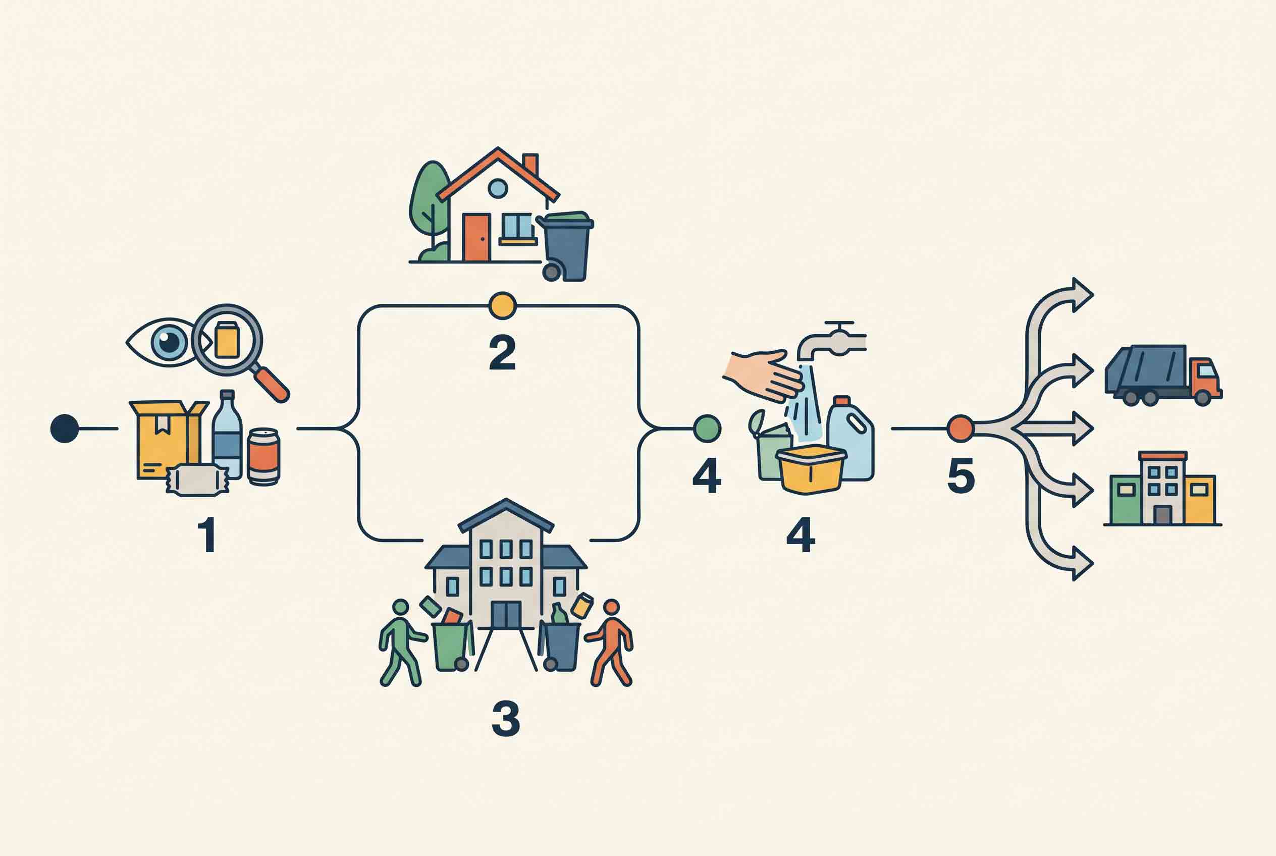 Follow a local-program decision sequence rather than a generic recycling claim.