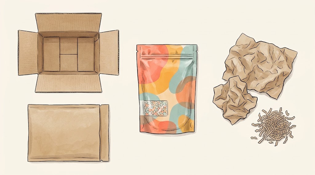 Illustrative components of a candy-shipping order.