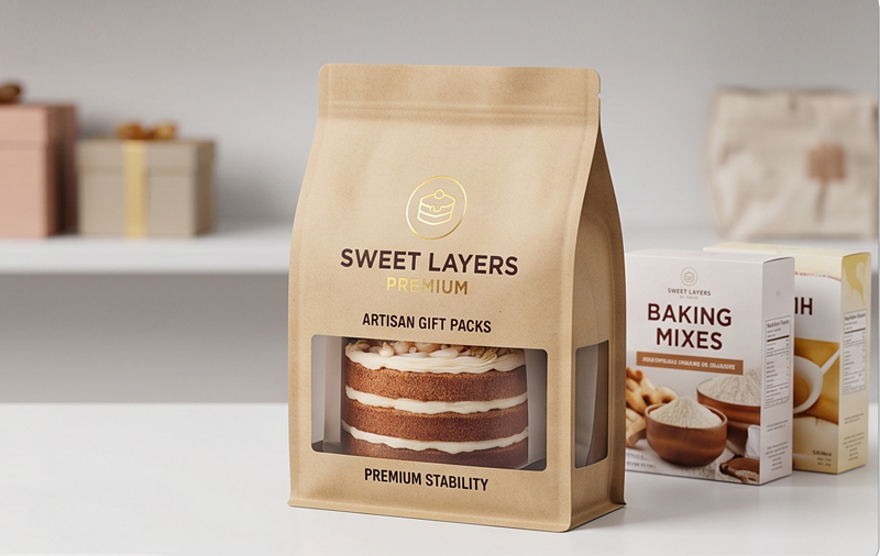 Flat Bottom Bag Cake Packaging