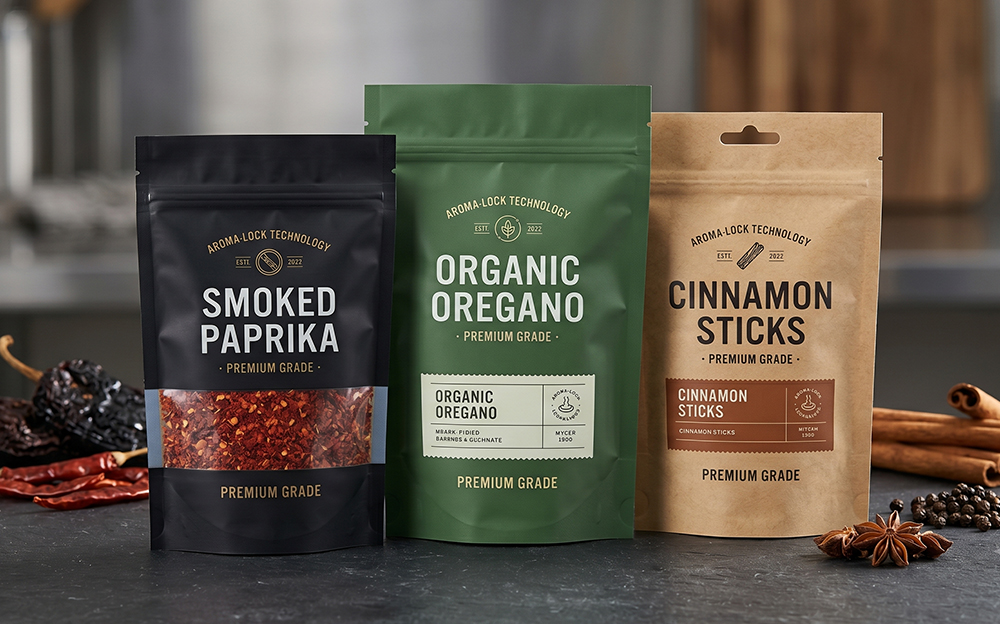 Stand-Up Spice Pouches (Doypack)