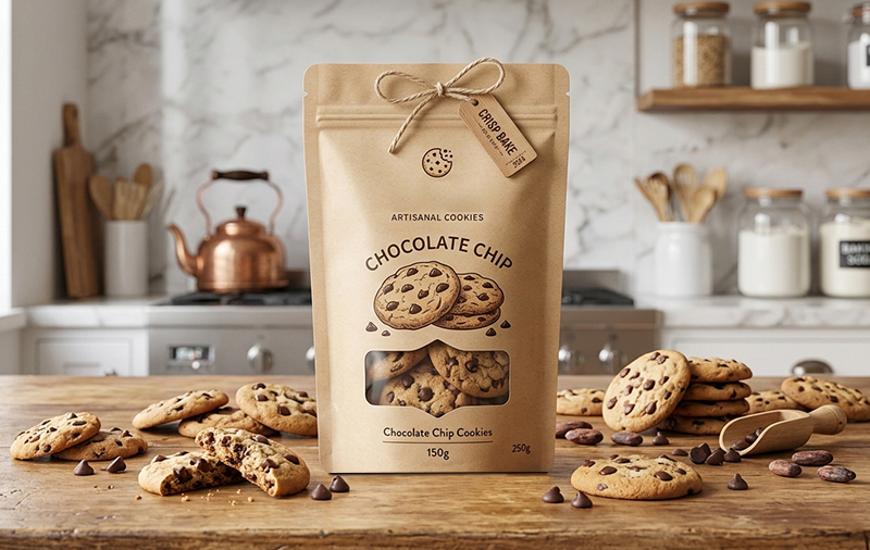 Flat Bottom Bag for Custom Cookie Bags