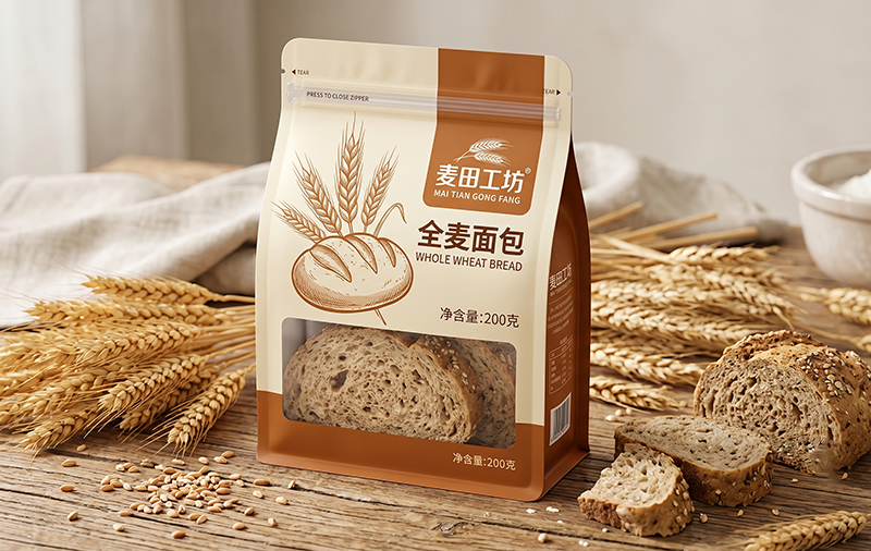 Side Gusset Bag for Custom Rusk Packaging