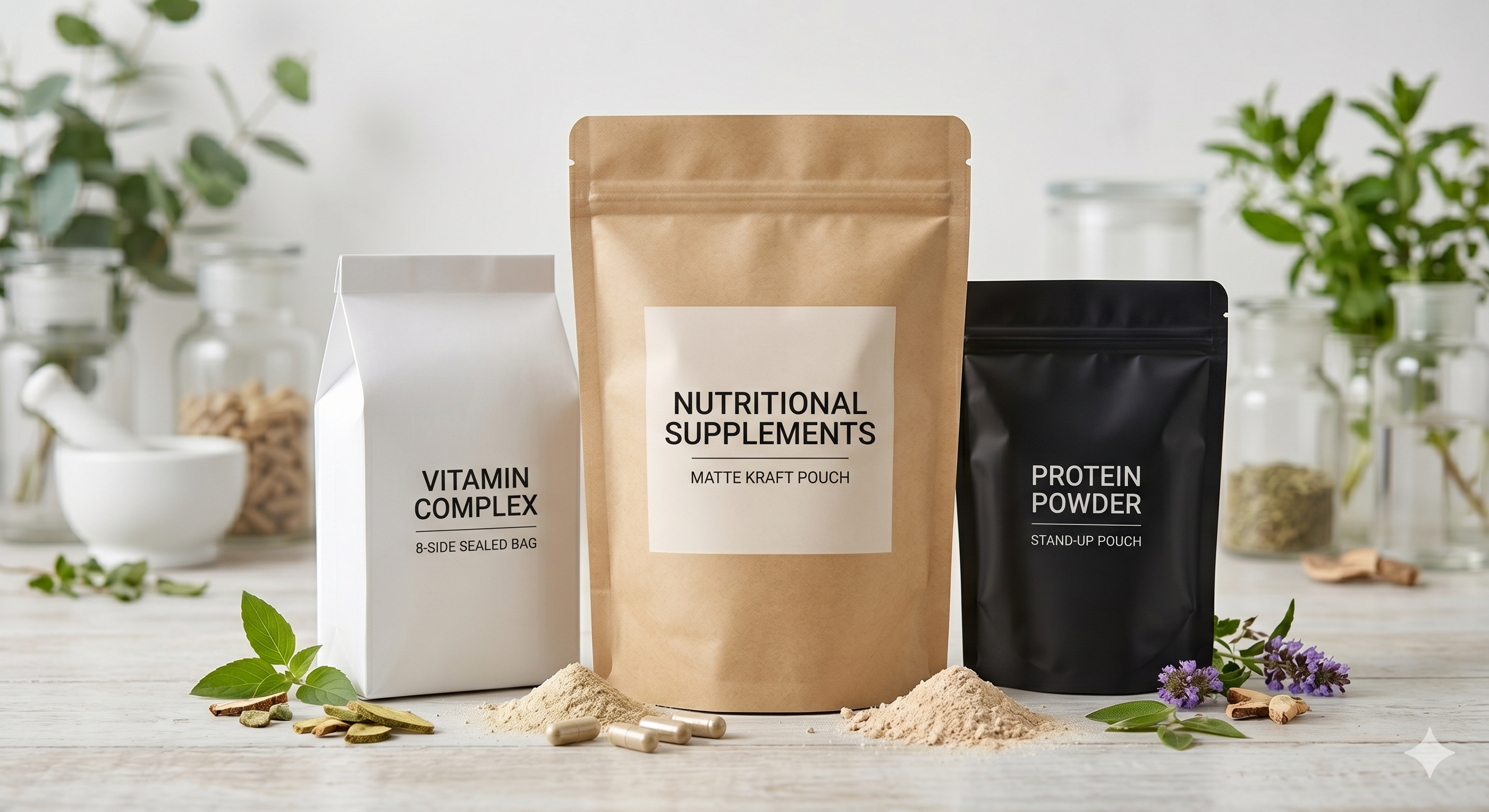 Custom Supplement Packaging Eco Material