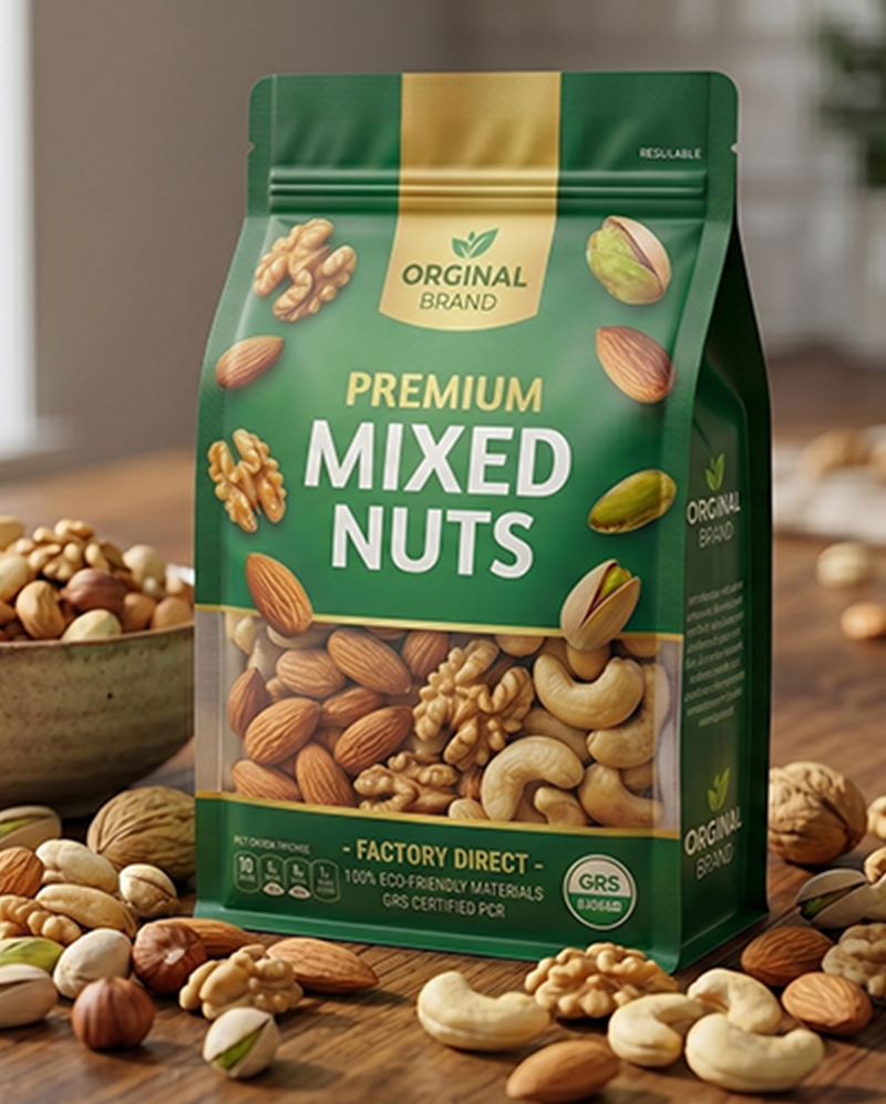 Customized Dried Fruit Flat Bottom Bags