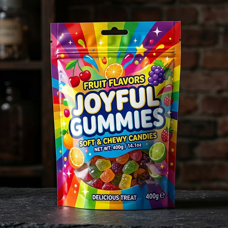 High-Gloss Stand Up Pouches Visual Showcase