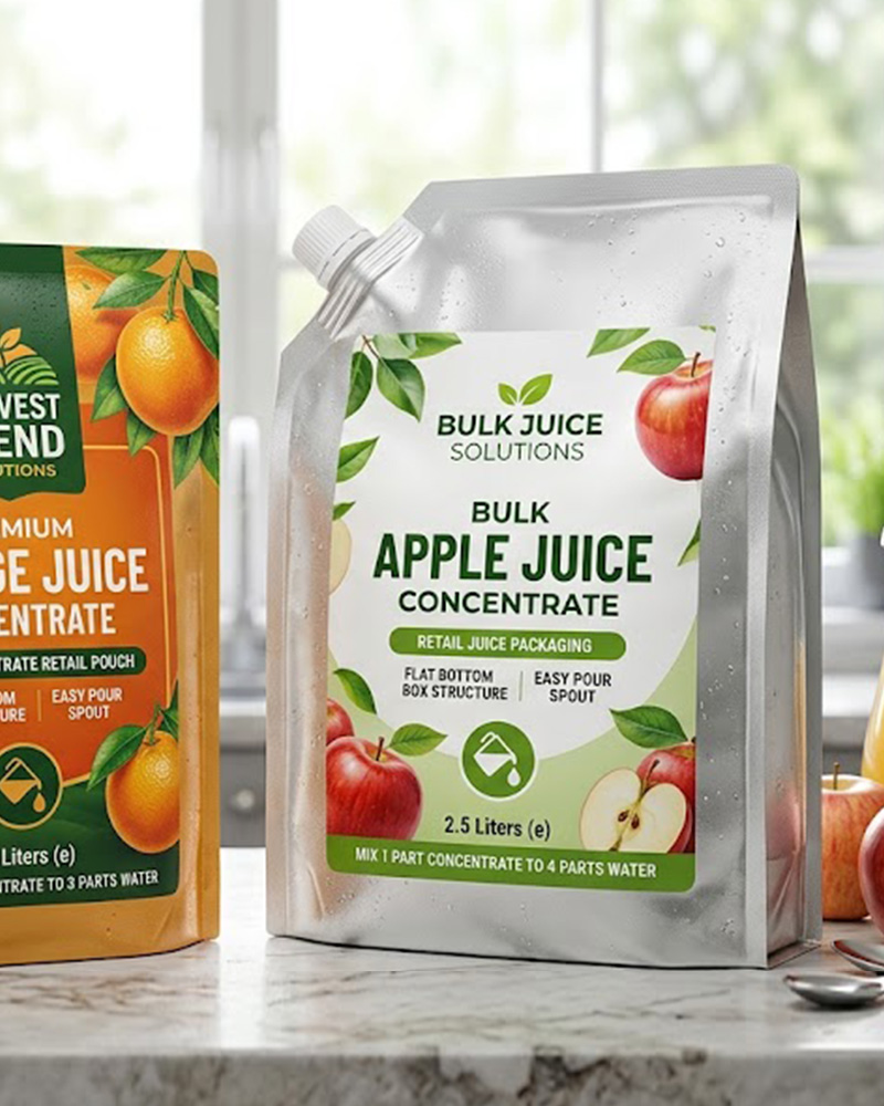 Flat Bottom Juice Packaging Bags