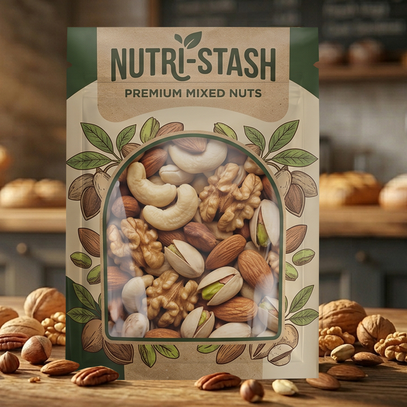 Flat Bottom Bag for Nuts