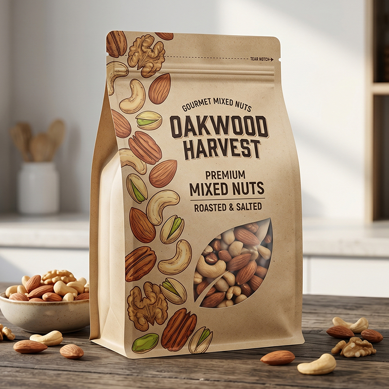 Square Bottom Bag for Nuts