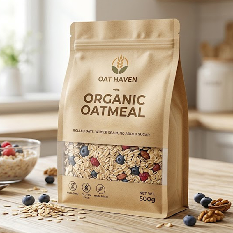 Side Gusset Oatmeal Bag