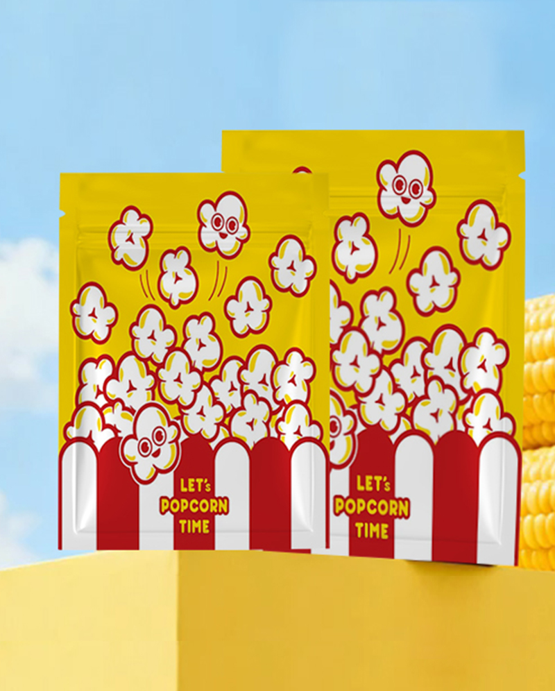 Popcorn 3-Side Seal Bag Packaging