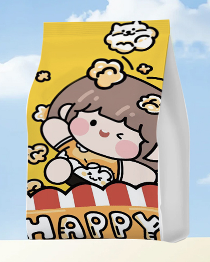 Popcorn Side Gusset Quad Seal Bag