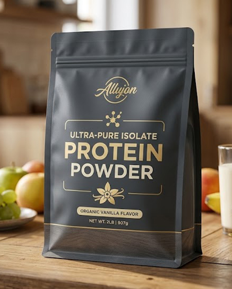 Quad-Seal Side Gusset Bags for Protein Powder