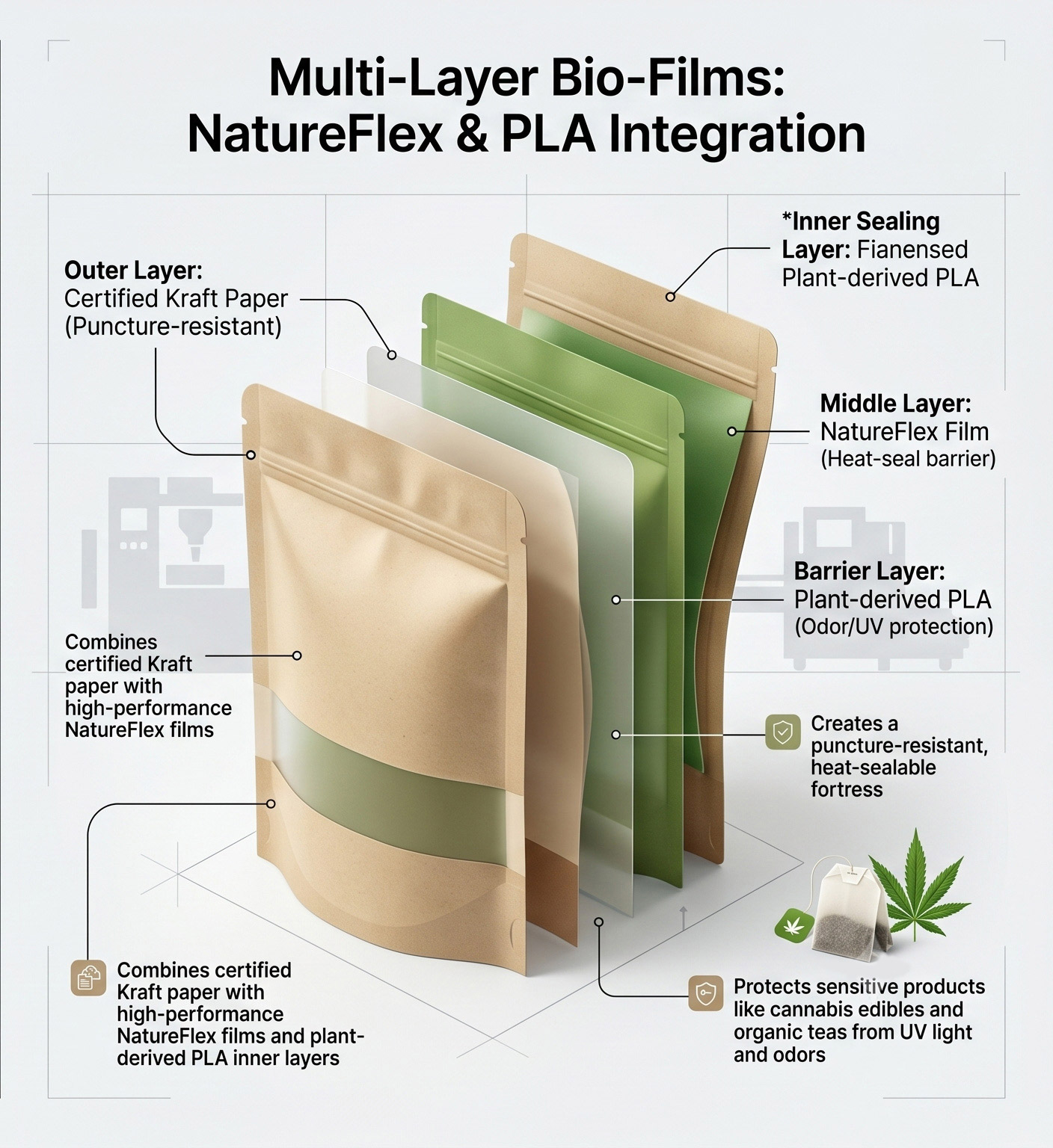 Multi-Layer Bio-Films: NatureFlex & PLA Integration